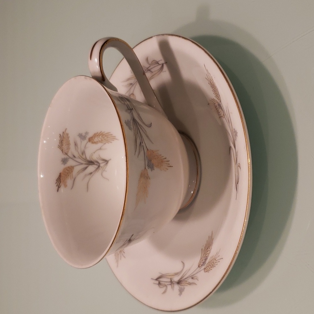 Empress China Gold Wheat Teacup and Plate